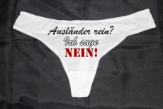 String Tanga - Ausländer rein? - weiß