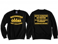 Pullover - Refugees not Welcome Teil 2 schwarz