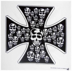 Bandana - Eisernes Kreuz - weiß