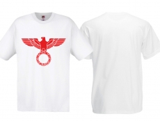 Frauen T-Shirt - Adler mit Kreis - Rot