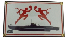 Emailleschild - U-Boot U-552