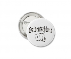 Button - Ostdeutschland mit Faust