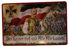 Blechschild - Gott mit uns - Der Kaiser rief und alle kamen - D150 (2)