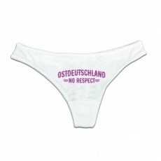 String Tanga - Ostdeutschland - No Respect - Pink - weiß