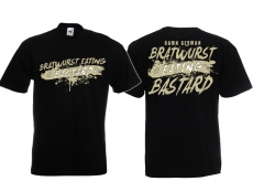 T-Hemd - Bratwurst eating Bastard - schwarz/beige