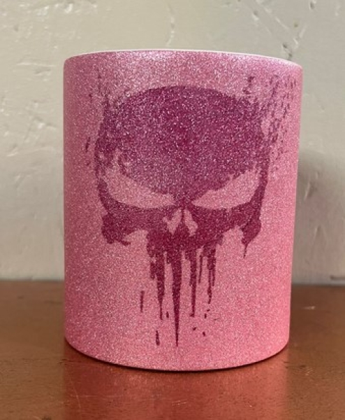 Glitzer Tasse - pink - Vergeltung