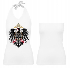 Frauen Neckholder Top - alter Reichsadler - weiß