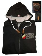 Druck18 Premium - Kapuzenjacke - Afrika Korps - schwarz