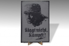 Schieferplatte - Klagt nicht, kämpft - Motiv 2